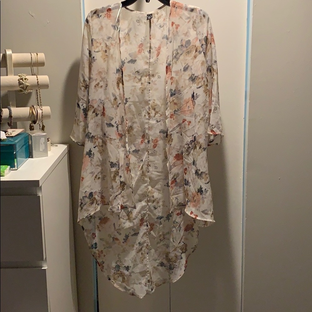 Sheer Floral cardigan